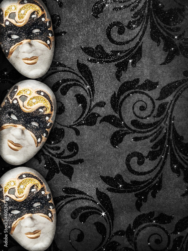 Plakat na papierze fotorealistycznym Tło stylu vintage masquerade