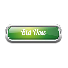 Bid Now Rounded Corner Vector Button Icon