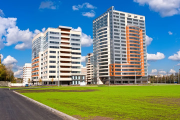 Canvas Print - Modern apartment buildings