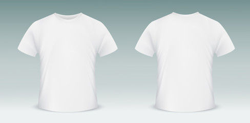 Blank t-shirt template. Front and back side