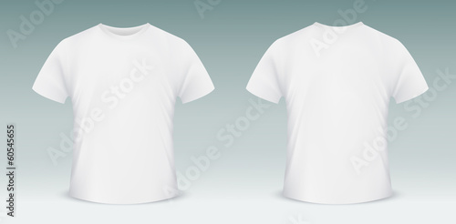 Fotomural Blank t-shirt template. Front and back side