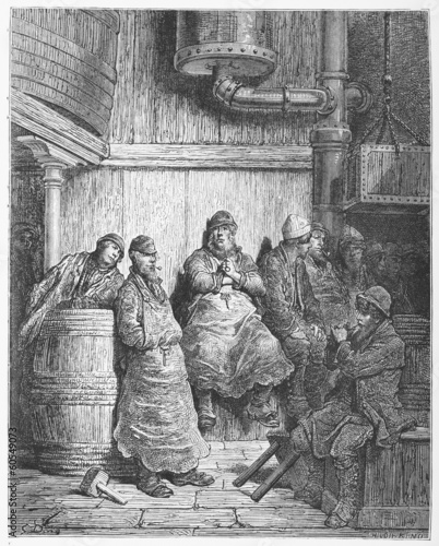Tapeta ścienna Londyńscy robotnicy - gustave dore's london: pielgrzymka