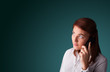 © ra2 studio - Young woman making phone call with copy space
