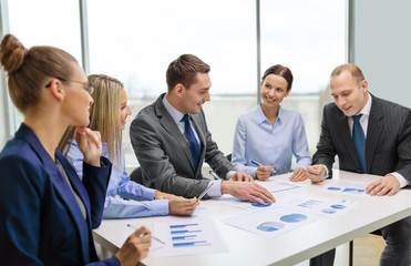 Sticker - smiling business team at meeting