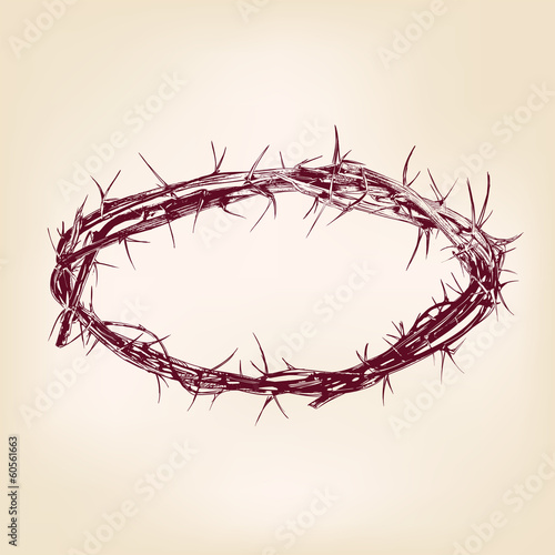 wallpapers Thorns Realistic Barbed Wire Drawing https stock adobe com images crown of thorns hand drawn vector llustration realistic sketch 60561663 start checkout 1 content id 60561663