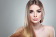 © Pandorabox - Beautiful  girl on a light-grey background, emotions, cosmetics