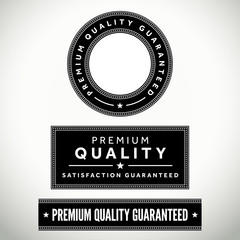 Set of vector premium quality badges