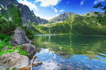 Eye of the Sea lake in Tatra mountains, Poland