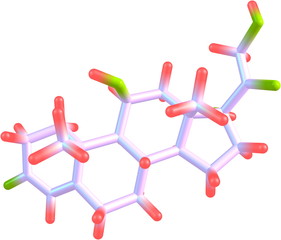 Wall Mural - Hydrocortisone molecular structure