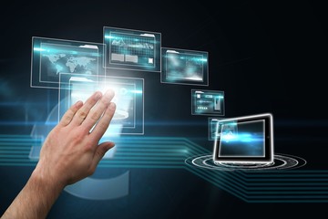 Aufkleber - Composite image of hand presenting