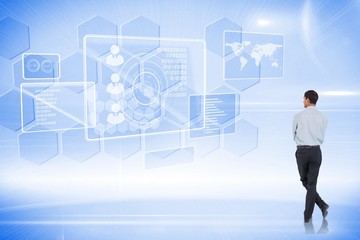 Aufkleber - Composite image of smiling asian businessman