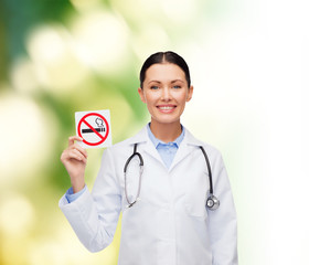 Sticker - smiling female doctor with stethoscope