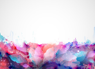 Aufkleber - abstract background forming by blots and design elements