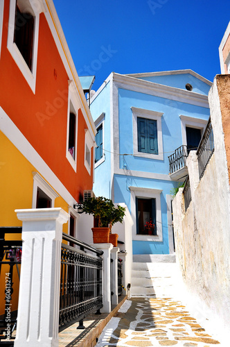 Naklejka dekoracyjna Colorful house on the island of Symi, Greece