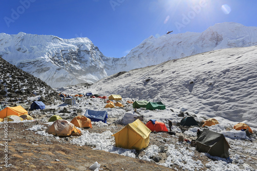 Fotoboard na płycie Wyspa szczyt basecamp od everest trek Nepal
