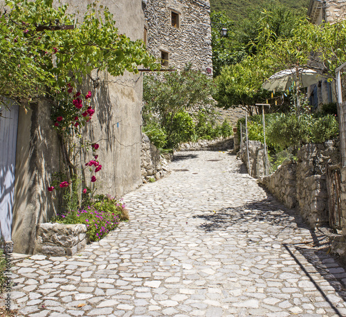 Naklejka na drzwi French village, street in Provence. France