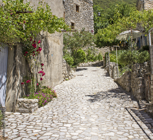 Naklejka - mata magnetyczna na lodówkę French village, street in Provence. France