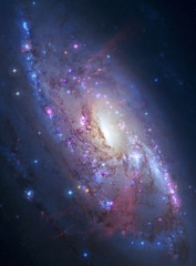 Plakat galaktyka spiralna w przestrzeni