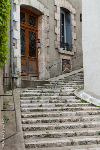 Obraz w ramie The picturesque street in Blois old town. Loire valley, France