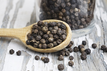 black peppercorns