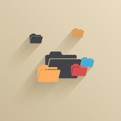 Poster - Vector creative flat ui icon background. Eps 10