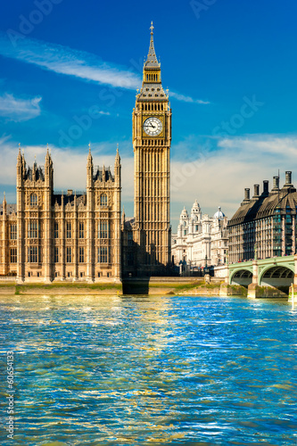 Naklejka samoprzylepna Big ben, londyn, wielka brytania.