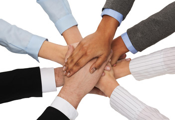 Poster - group of businesspeople celebrating victory