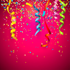 Wall Mural - Birthday background with confetti