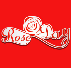 Wall Mural - rose day for valentine week colorful card background vector