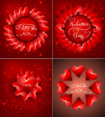 Wall Mural - beautiful background for happy valentine's day heart colorful co