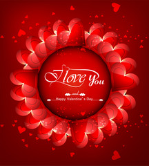 Wall Mural - happy valentine's day i love you beautiful text card colorful ba