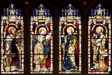 Stained Glass Window In Wadham College Chapel, Oxford