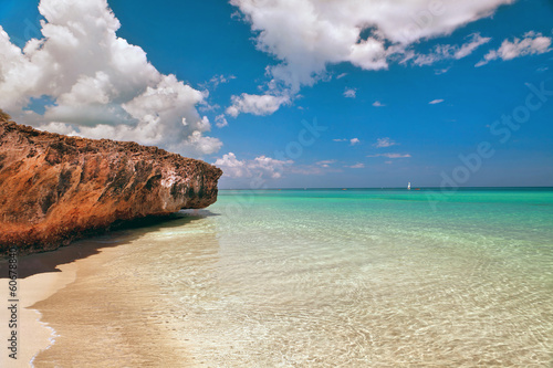 Board z aluminiowym obramowaniem Piękny widok na ocean atlantycki, Varadero, Kuba
