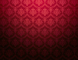 cardinal red floral pattern wallpaper