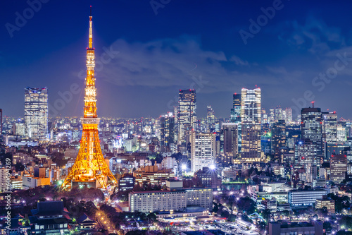 Plakat na zamówienie Tokyo, Japan at Tokyo Tower