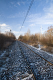 Fototapeta  - infrastruktura kolejowa, zima