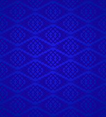 Poster - Seamless Blue Retro Pattern Background