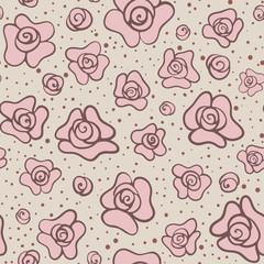 Aufkleber - Seamless Floral Background