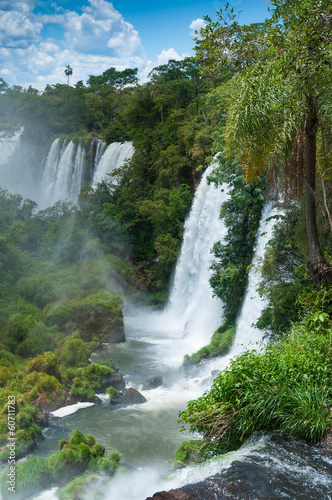 Fotoboard na płycie Iguassu wodospady graniczące z Argentyną Brazylia