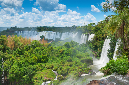 Fotoboard na płycie Iguassu wodospady graniczące z Argentyną Brazylia