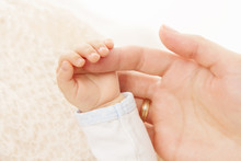 Newborn Baby Hand Holding Parent Mother Finger