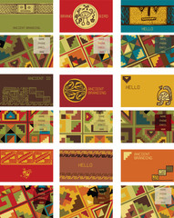 Wall Mural - business cards. Ancient background