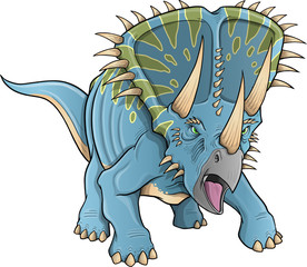 Aufkleber - Triceratops Dinosaur Vector Illustration
