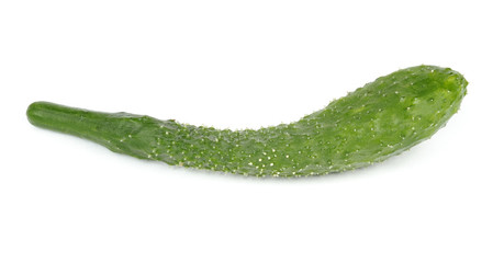 Wall Mural - Green Chinese Cucumber Isolated on White Background