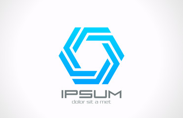 Poster - Logo Octagon looped creative design. Infinity loop icon