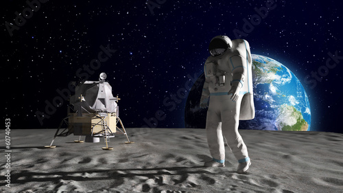 Fotoboard na płycie Astronauta na księżycu