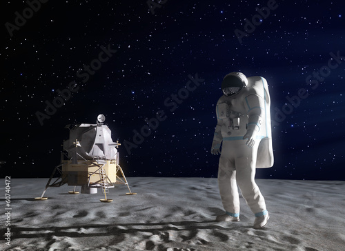 Fotoboard na płycie Astronauta na księżycu