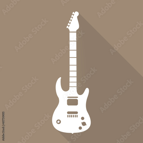 Obraz na płótnie canvas trzyczęściowy "tryptyk" Ikona gitara. 