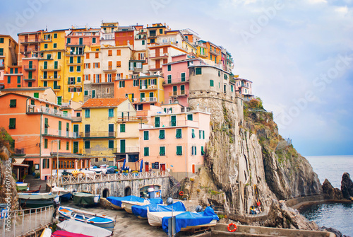 Tapeta ścienna Wieś Manarola, Cinque Terre, Włochy