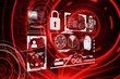 © WavebreakmediaMicro - Composite image of shiny red circles on black background